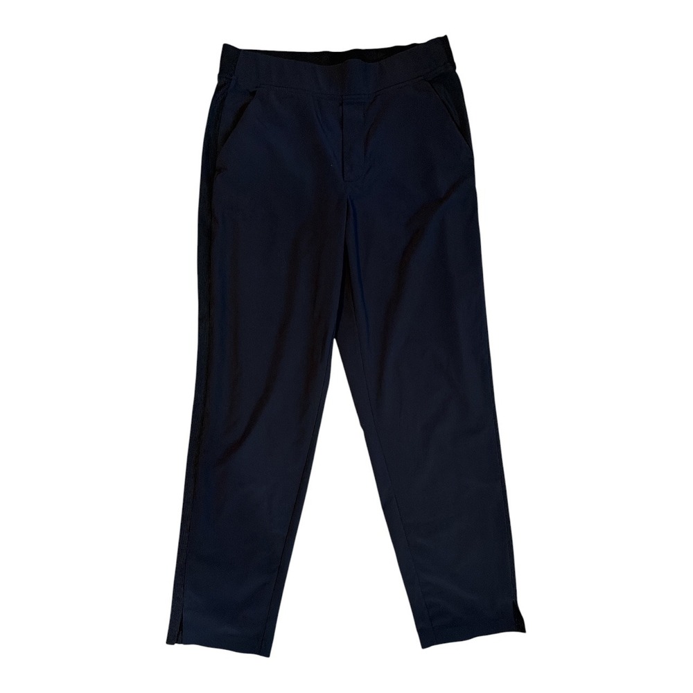Athleta Brooklyn Mid Rise Pant 6 Black Athleisure Tapered Stretch Commuter